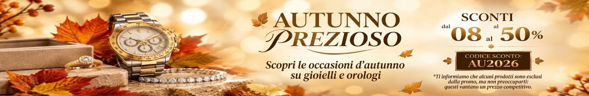 Promo d'autunno codice sconto: AU2026 Codice sconto: AU2026