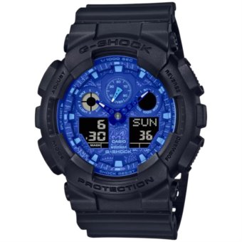 Casio G-Shock GA-100TU-1A3ER – Orologio Uomo Sportivo Al Quarzo, Cassa Resina Verde, Quadrante Analogico-Digitale Nero