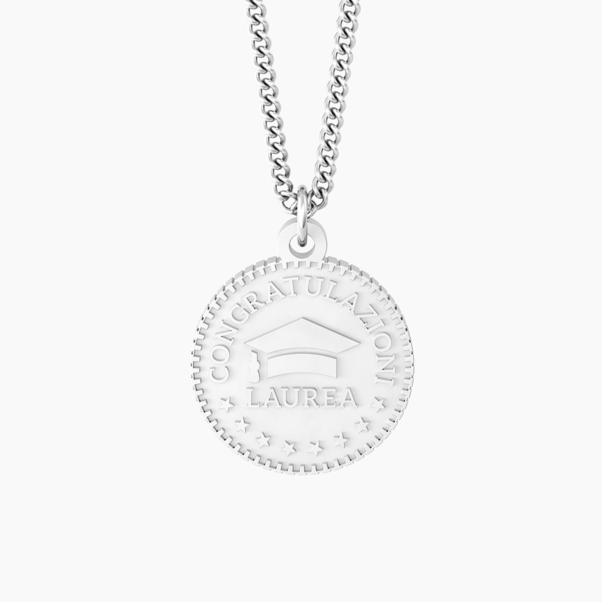 KIDULT Collana In Acciaio 316L Con Smalto Celeste - Pendente Cuore Con Scritta 'Waiting For You', Collezione Special Moments, Gioiello Da Donna