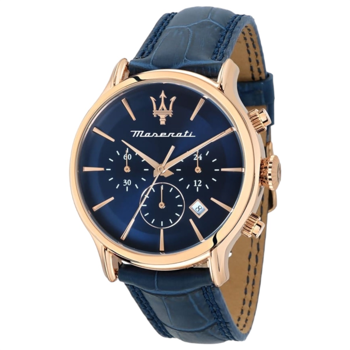 Maserati Orologio Uomo Epoca Limited Edition - Cronografo, Quarzo, Acciaio E PVD Oro Rosa, Cinturino In Pelle, R8871618015