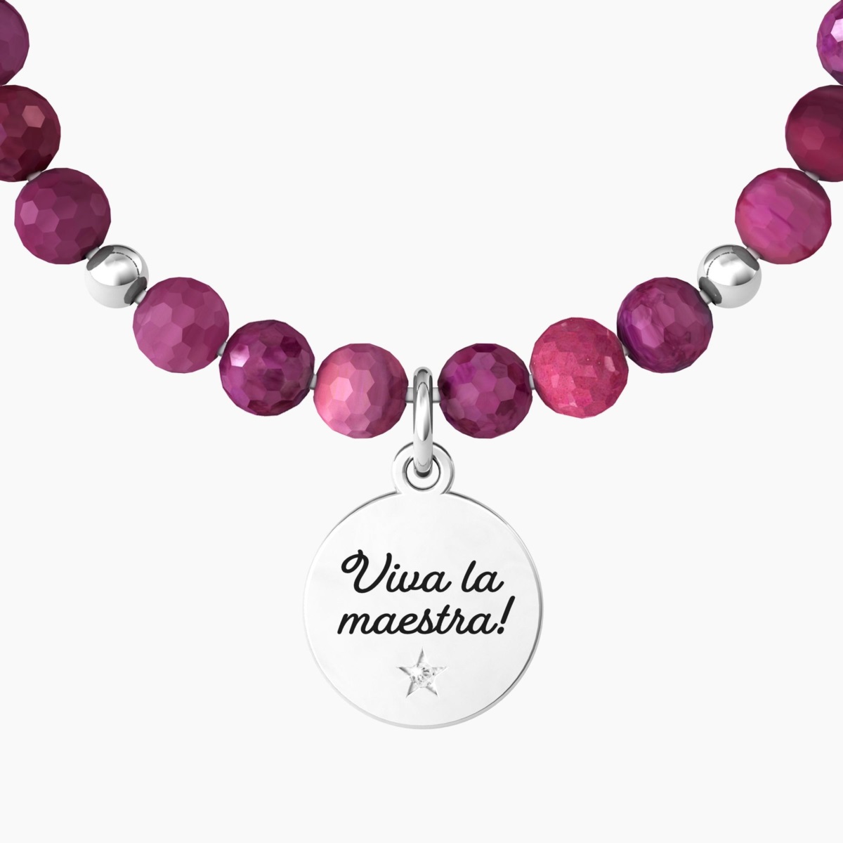KIDULT Bracciale Uomo Donna In Acciaio 316L Con Ciondolo Special Moments - 21 Cm Nero
