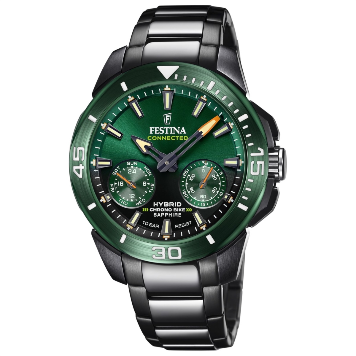Festina Orologio Uomo F20360/1 - Cassa 44mm In Acciaio, Quadrante Blu, Bracciale Acciaio, Impermeabile 10 Bar
