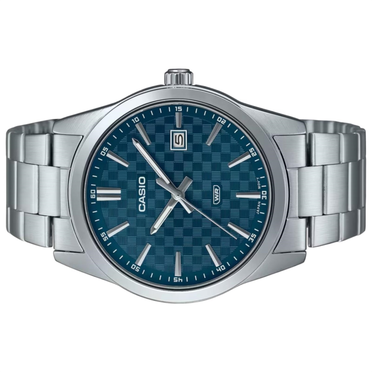 Casio Collection MTP-VD03D-2A – Orologio Uomo Al Quarzo, Quadrante Blu, Cinturino In Acciaio, Stile Classico Vintage