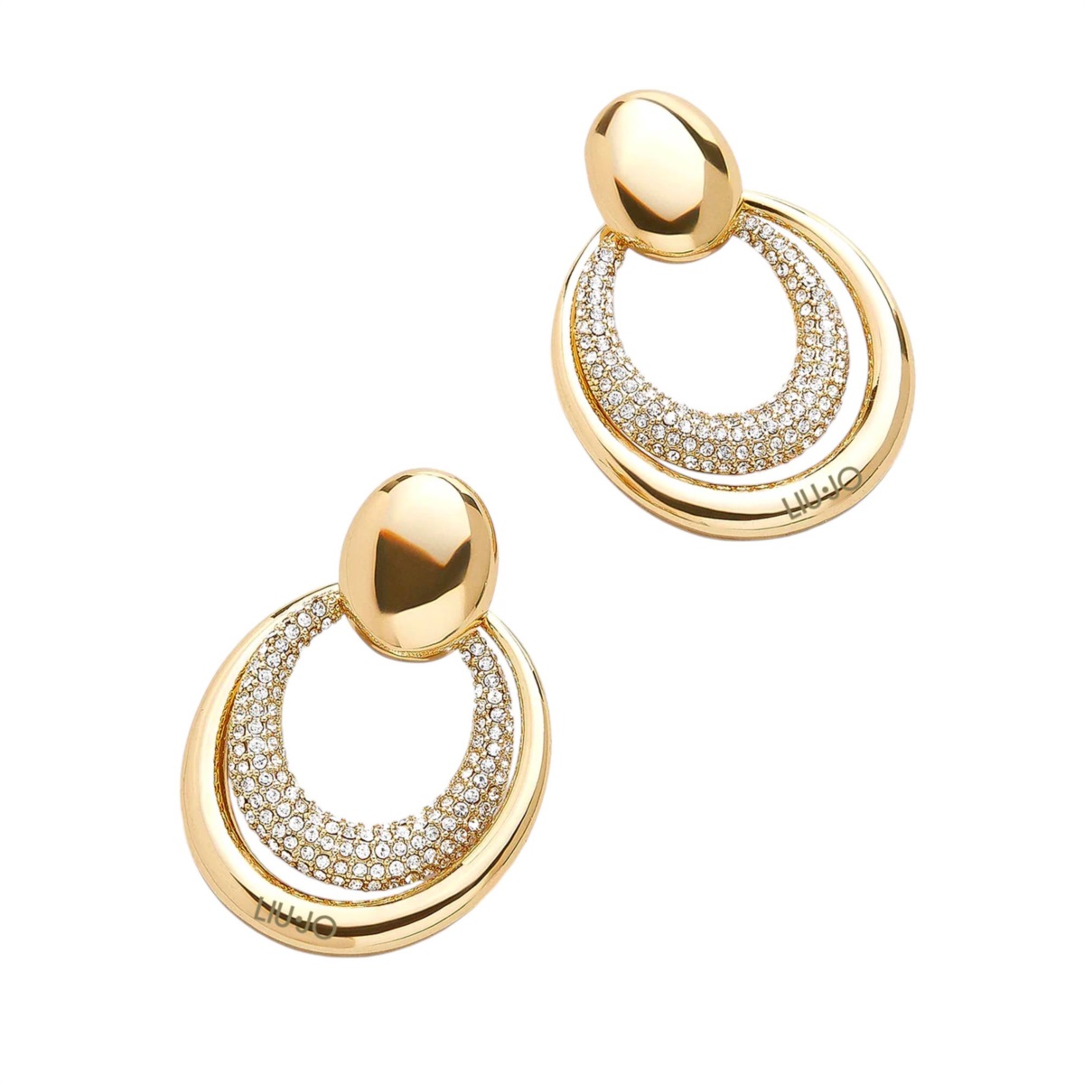 Laimons Orecchini A Pressione Donna Con Motivo Ancora - Acciaio Inossidabile Lucido - Confezione Regalo - 10 X 8 Mm