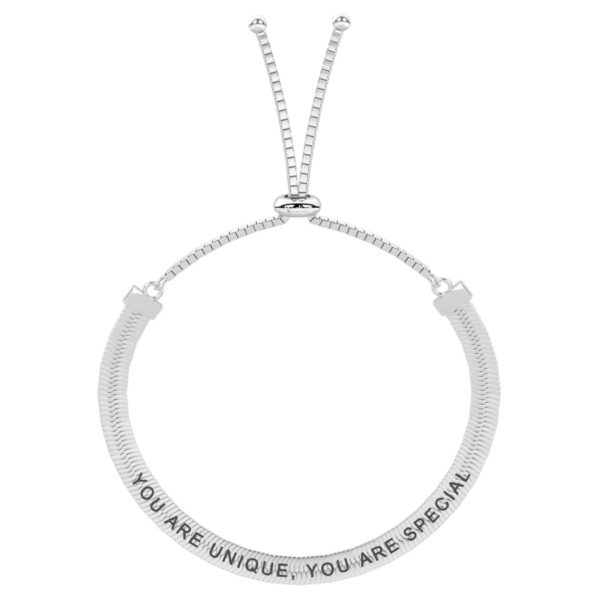 KIDULT Bracciale Philosophy In Acciaio 316L Con Ciondolo Smaltato – My Body My Rules – Ipoallergenico